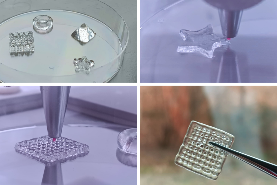 Printing of structures using the ‘human ink’