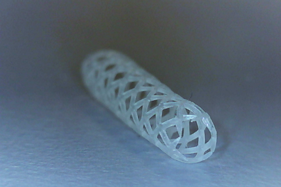 Printed stent models using the READYPCL INX material, demonstrating the attainable resolutions on the Readily3D Tomolite v2.0