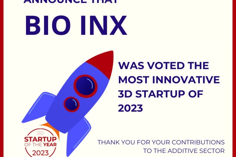 BIO INX elected startup of the year 2023 by 3Dnatives.com